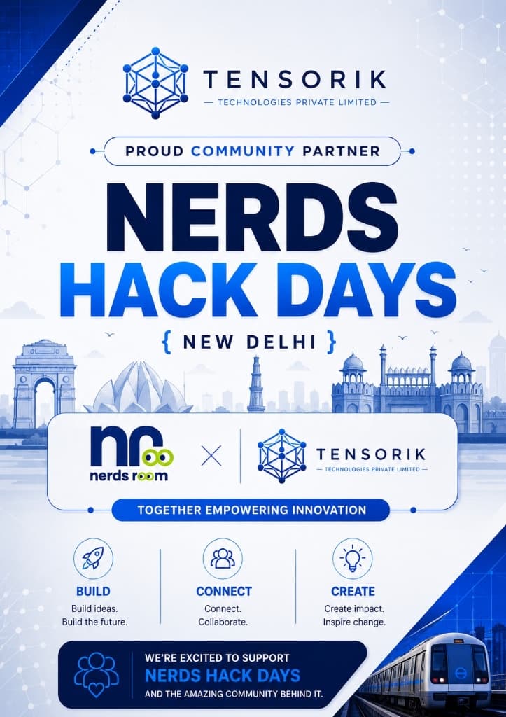 Nerds Hack Days New Delhi official partnership poster