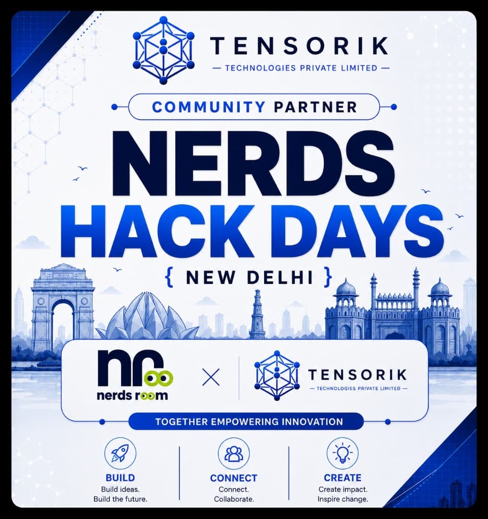 Nerds Hack Days New Delhi official partnership poster